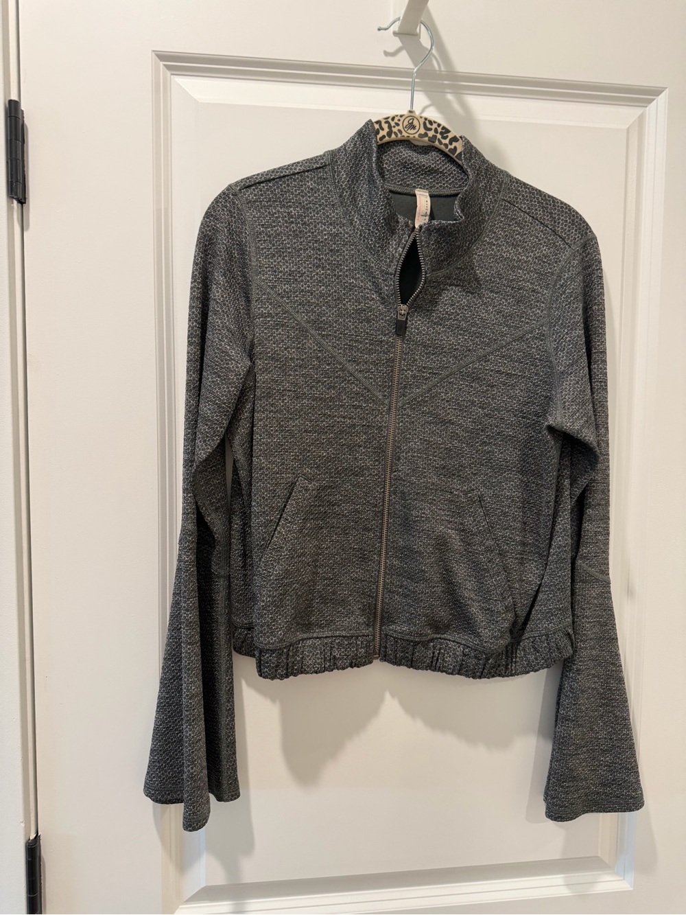 Women’s Fp movement by free people Gray Zip-Front Knit Jacket